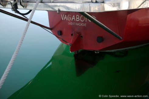 Vagabond has twin engines, and the props are heavily protected against damage from floating ice.