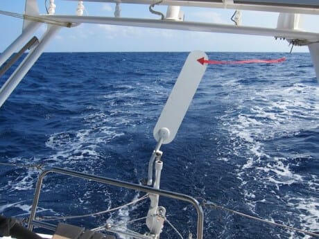 wind vane self steering catamaran
