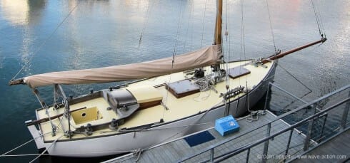 "Curlew" outside the National Maritime Museum, Falmouth.