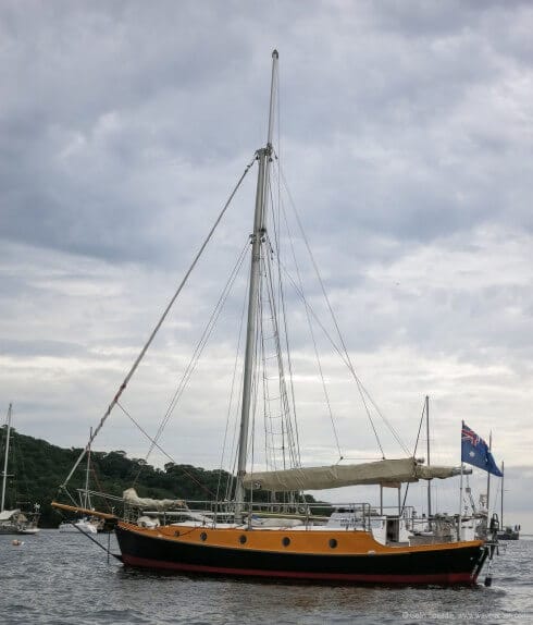 Iron Bark II at anchor off Chaguaramas, Trinidad
