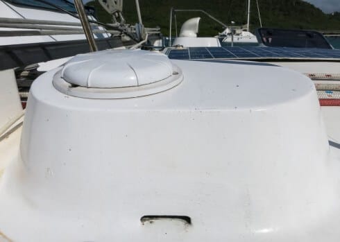 Storm cap on dorade vent – make sure they’re properly fitted – and you know where they are stowed in advance