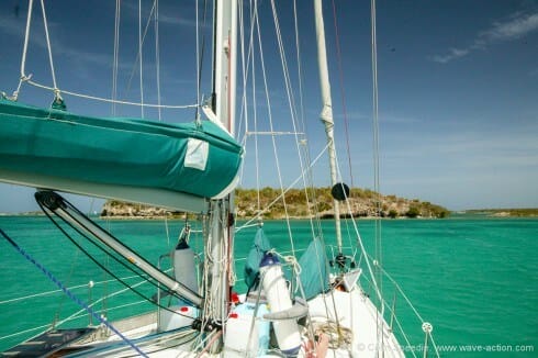 Anchored at Redhead Island, Antigua