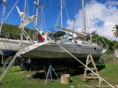 "Pèlerin" in the boatyard 