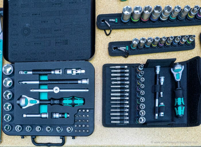 Tool Grid from Obsessed Garage making my socket drawer look real